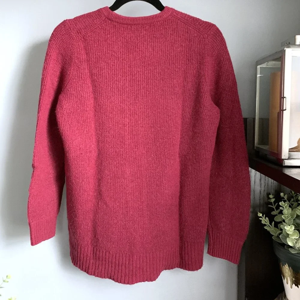 J. Crew Wool Alpaca Sweater (Maroon) XS